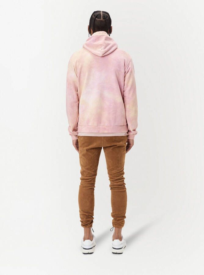 John Elliott Hoodie met tie-dye print Roze