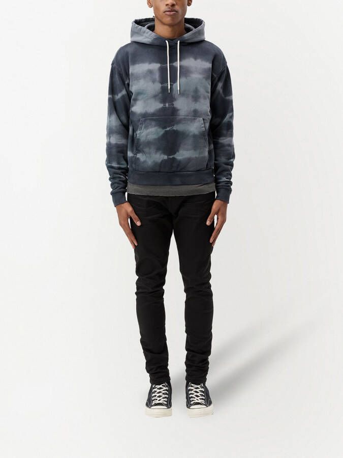 John Elliott Hoodie met tie-dye print Zwart