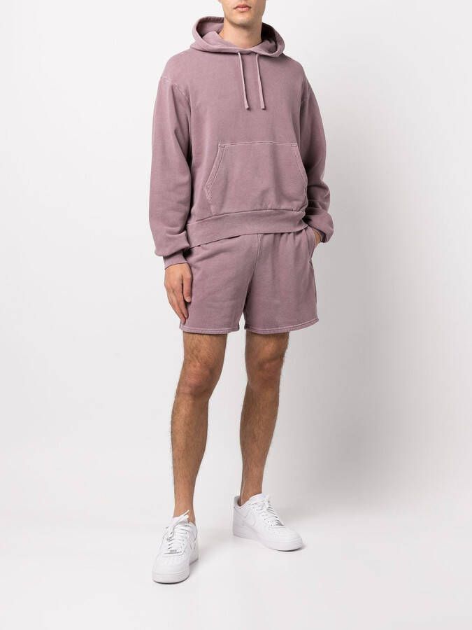 John Elliott Hoodie met gerafeld effect Rood