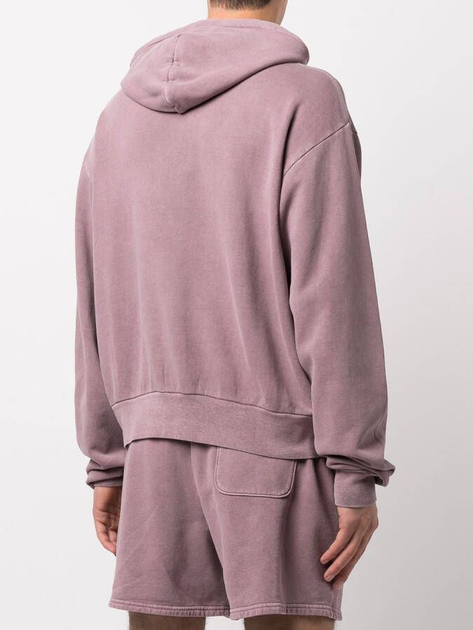 John Elliott Hoodie met gerafeld effect Rood
