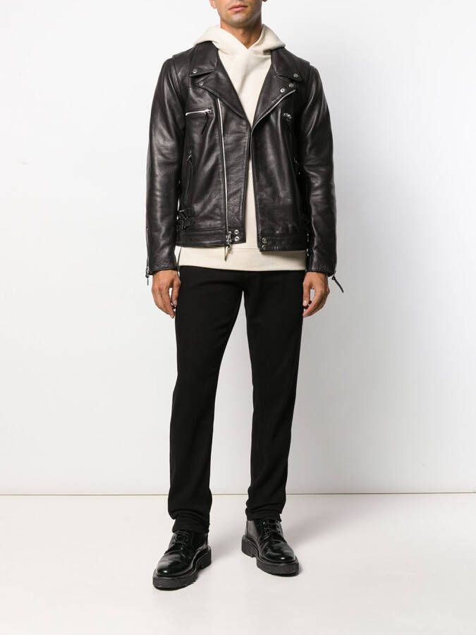 John Elliott Leren bikerjack Zwart
