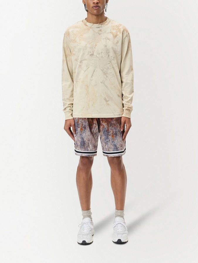 John Elliott Sweater met tie-dye print Beige