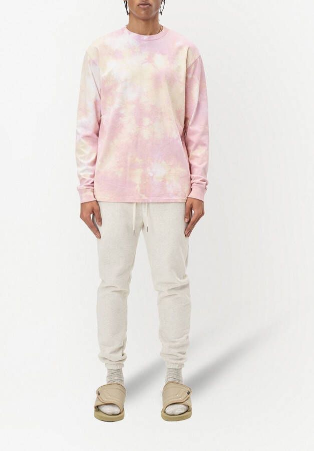 John Elliott Sweater met tie-dye print Roze