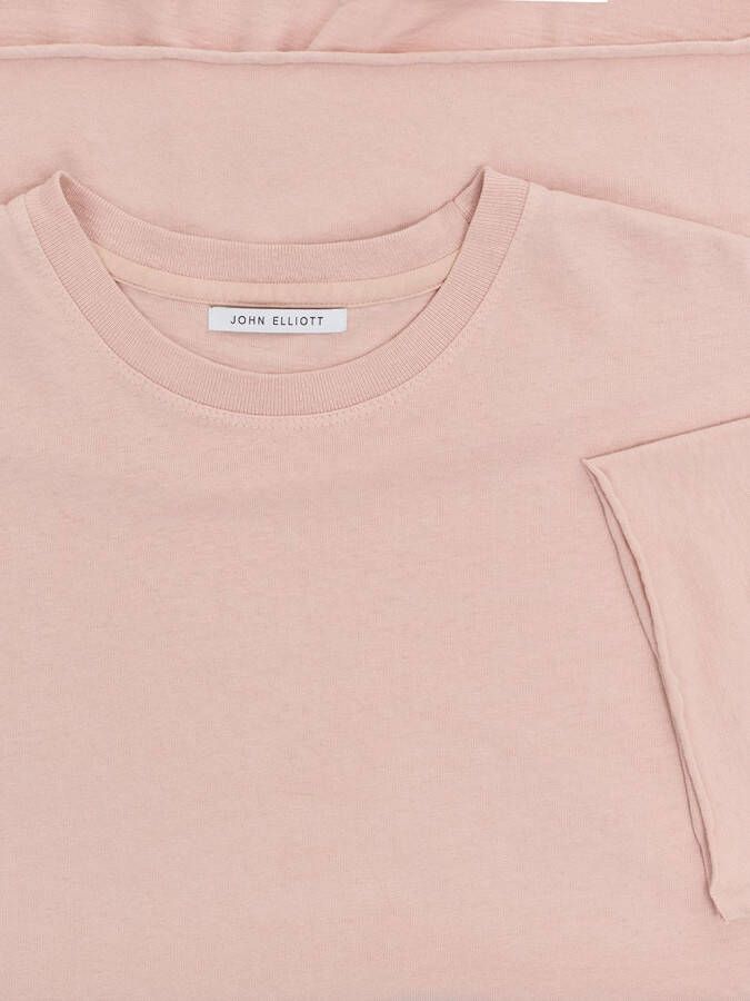 John Elliott T-shirt met ronde hals Roze
