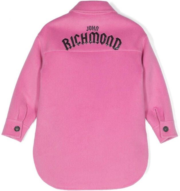 John Richmond Junior Shirtjack met geborduurd logo Roze