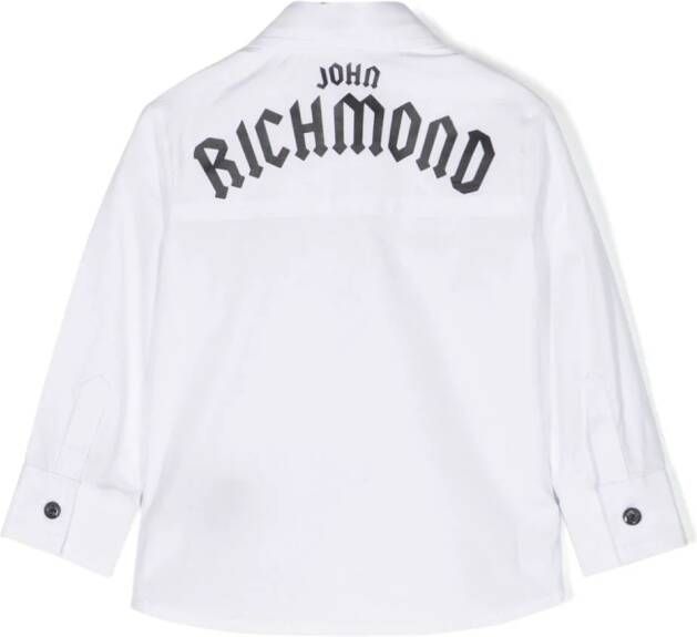 John Richmond Junior Shirt met logoprint Wit