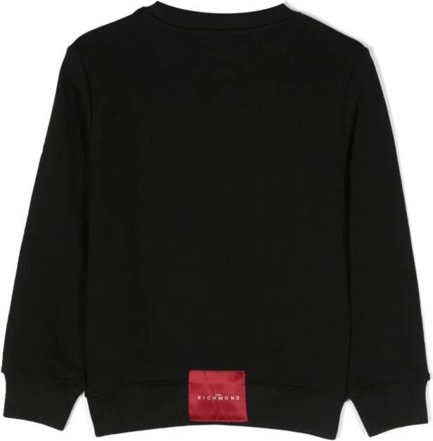 John Richmond Junior Sweater met geborduurd logo Zwart