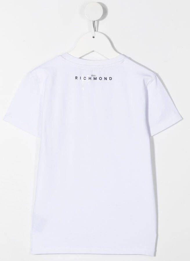 John Richmond Junior T-shirt met logo Wit