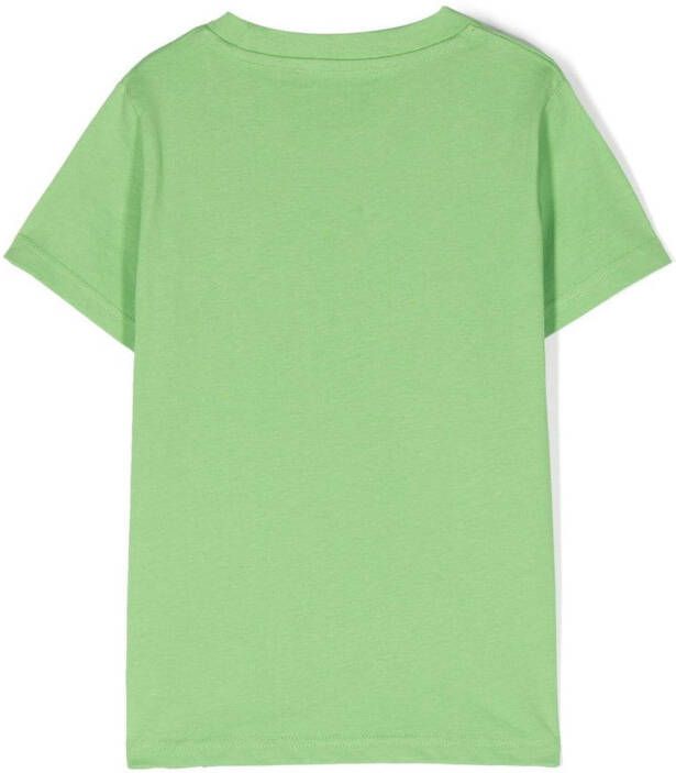 John Richmond Junior T-shirt met logoprint Groen