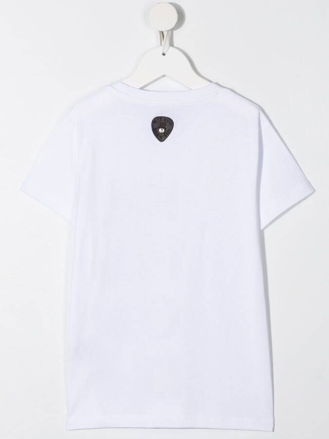 John Richmond Junior T-shirt met logoprint Wit