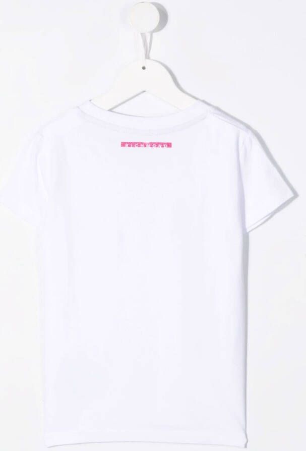 John Richmond Junior T-shirt met logoprint Wit