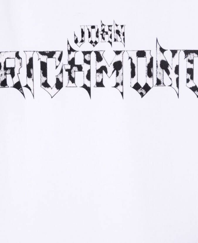 John Richmond Junior T-shirt met logoprint Wit
