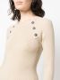 John Richmond Jurk verfraaid met knoop Beige - Thumbnail 5