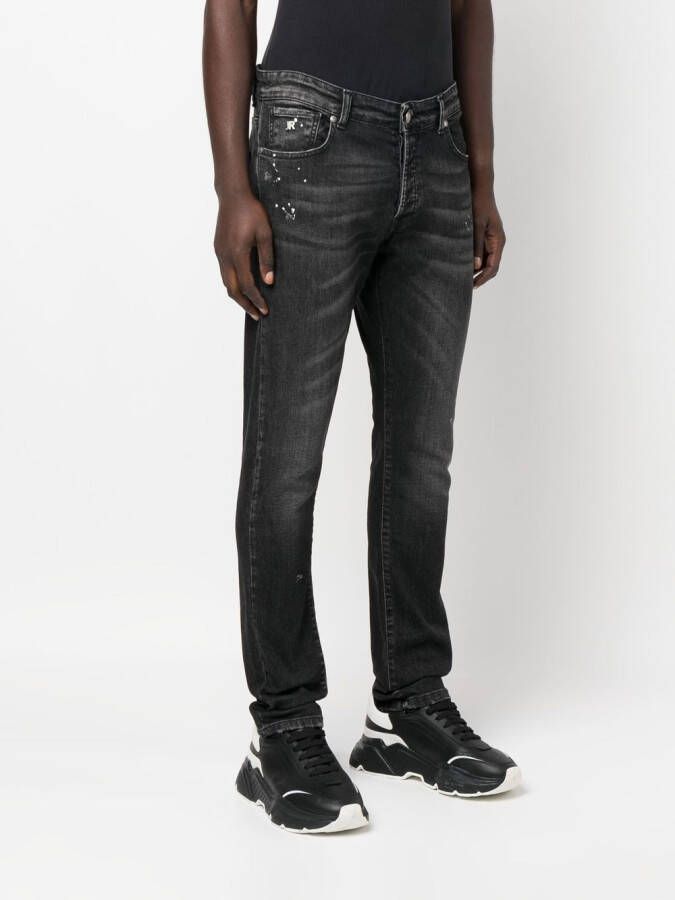 John Richmond Slim-fit jeans Zwart