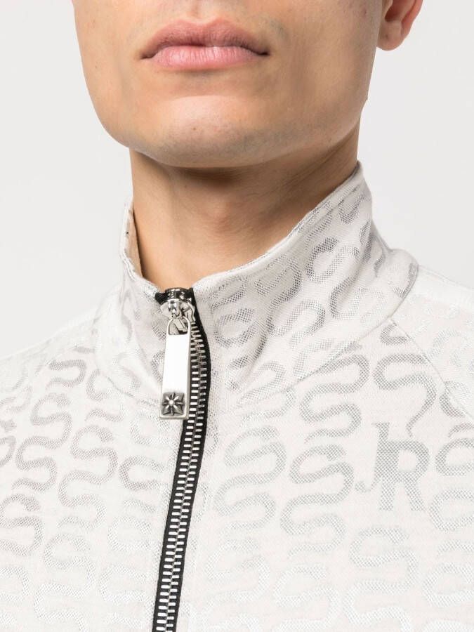 John Richmond Sweater met slangenprint Wit