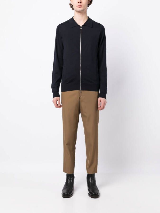 John Smedley Shirtjack van merinowol Zwart