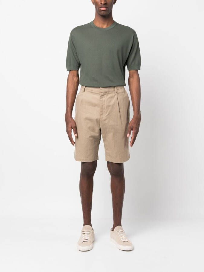 John Smedley Katoenen T-shirt Groen
