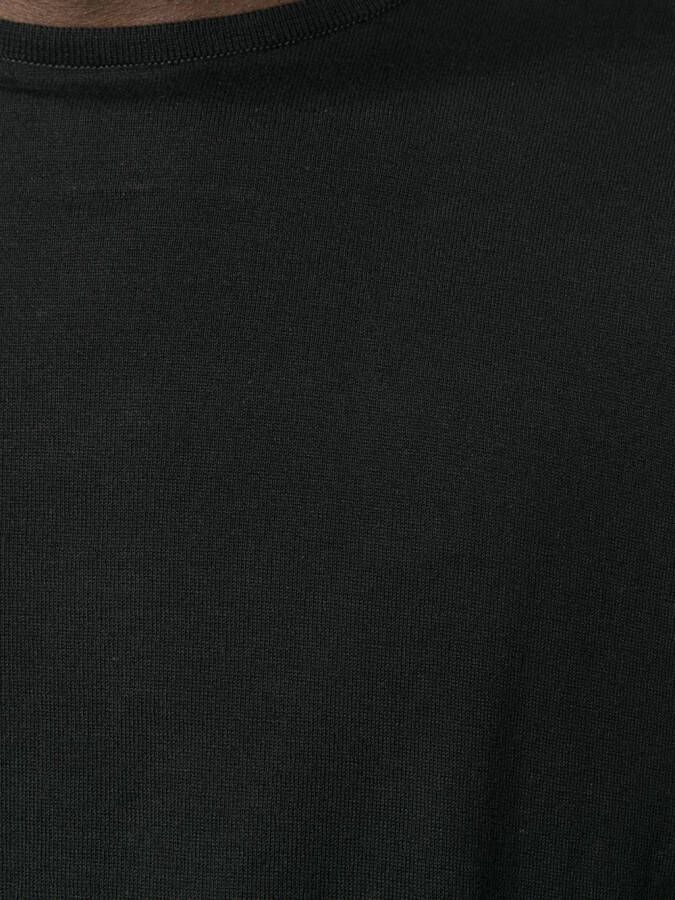 John Smedley Katoenen T-shirt Zwart