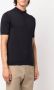 John Smedley Fijngebreid poloshirt Blauw - Thumbnail 2