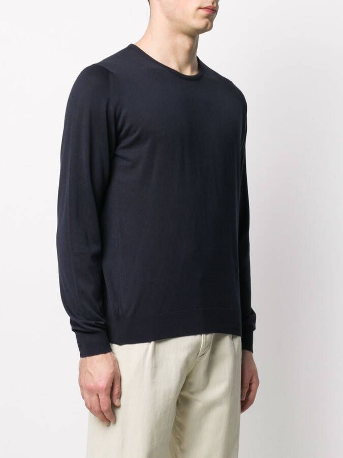 John Smedley Gebreide trui Blauw