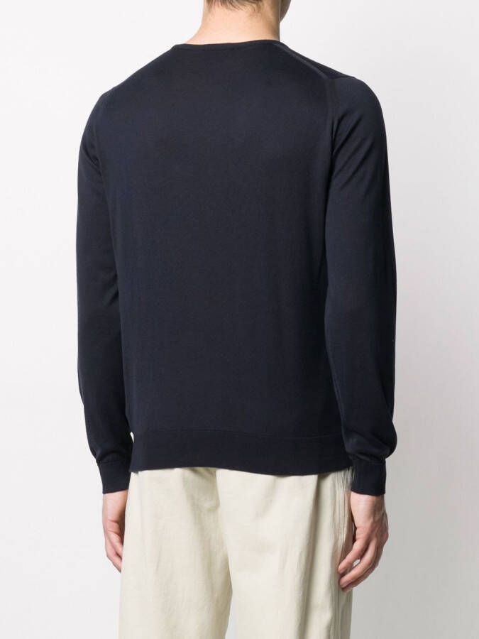 John Smedley Gebreide trui Blauw