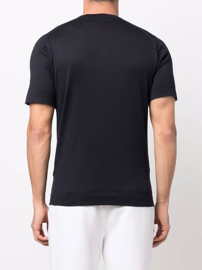 John Smedley Jersey T-shirt Blauw