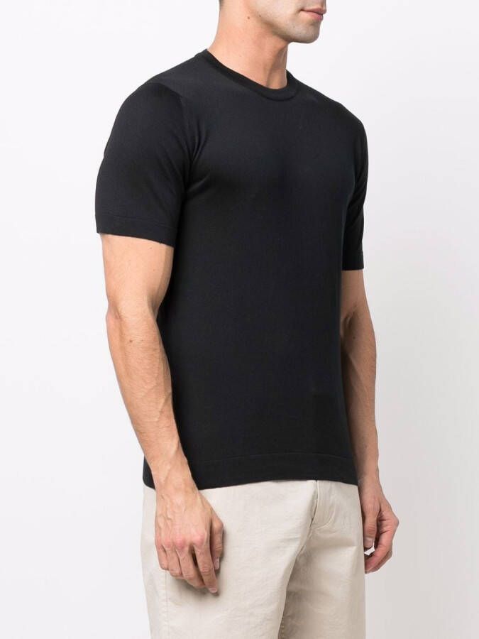 John Smedley Jersey T-shirt Zwart