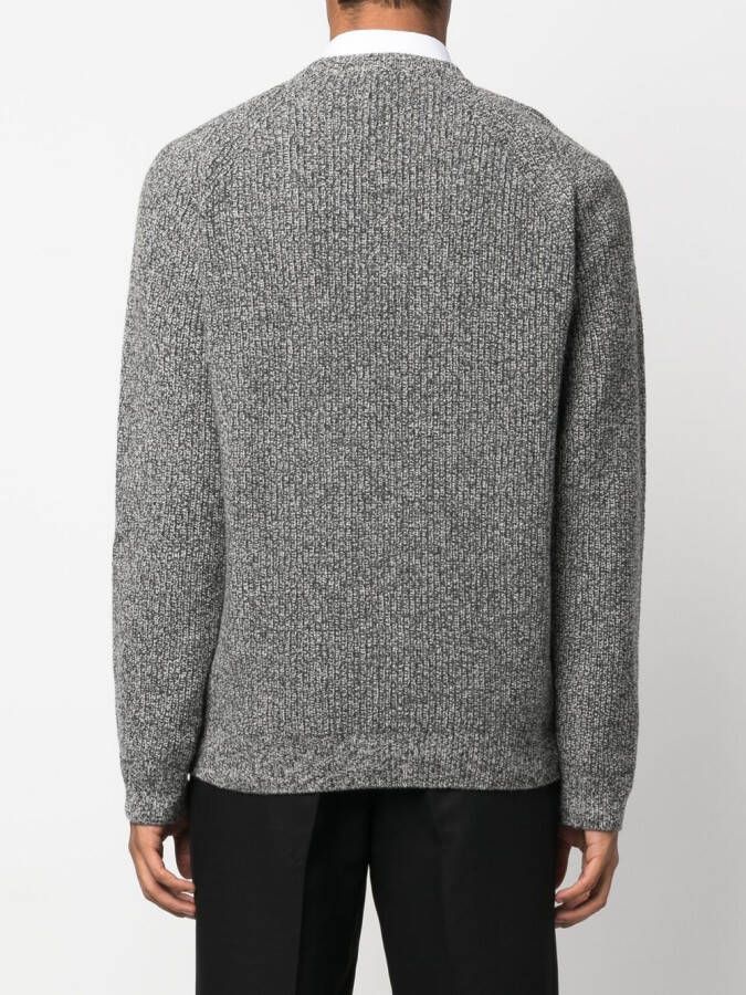 John Smedley Ribgebreide trui Zwart