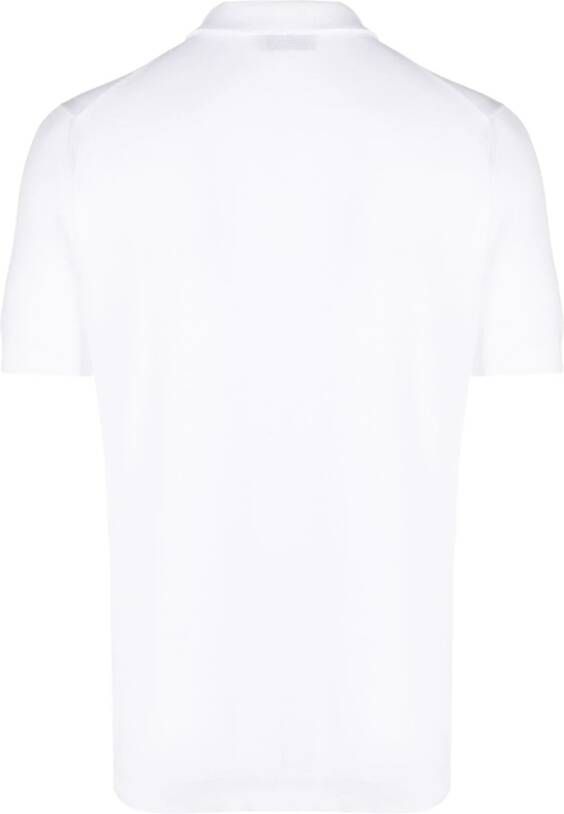 John Smedley Roth piqué poloshirt Wit