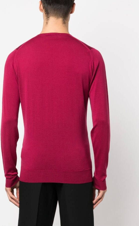 John Smedley Gebreide trui Roze
