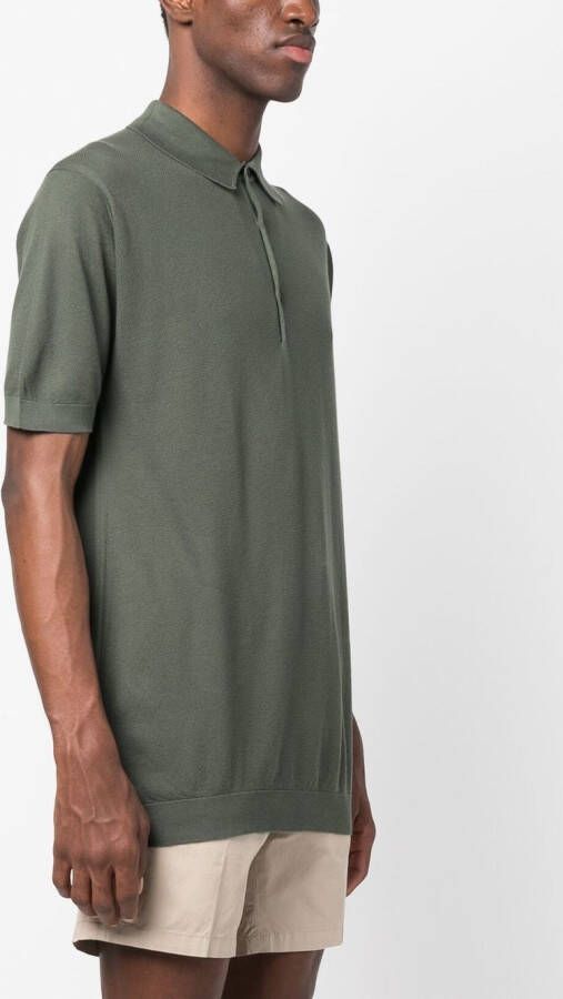 John Smedley Katoenen poloshirt Groen