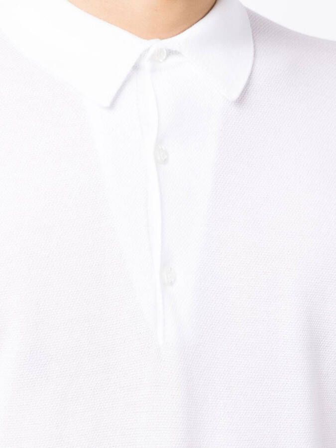 John Smedley Poloshirt Wit