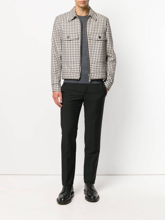 John Smedley trui met aansluitende halsopening Grijs