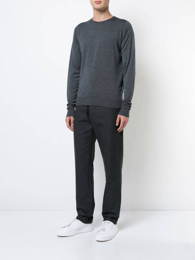 John Smedley trui met ronde hals Grijs