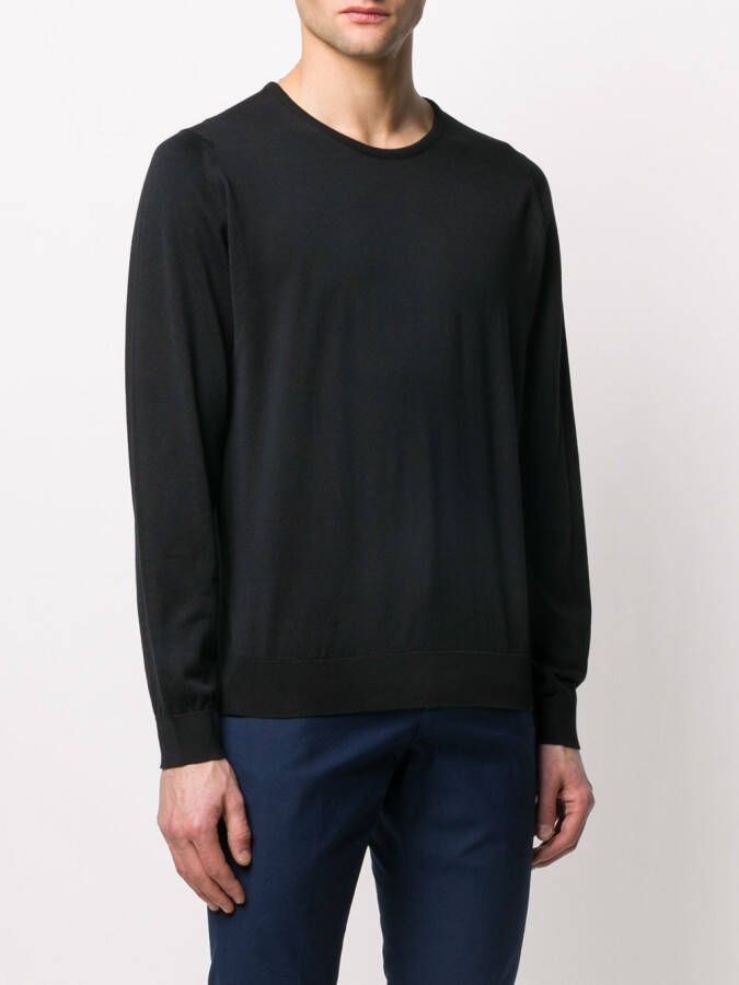 John Smedley Trui met ronde hals Zwart