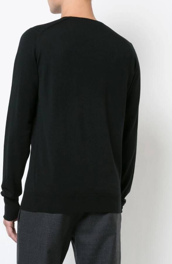 John Smedley trui met ronde hals Zwart