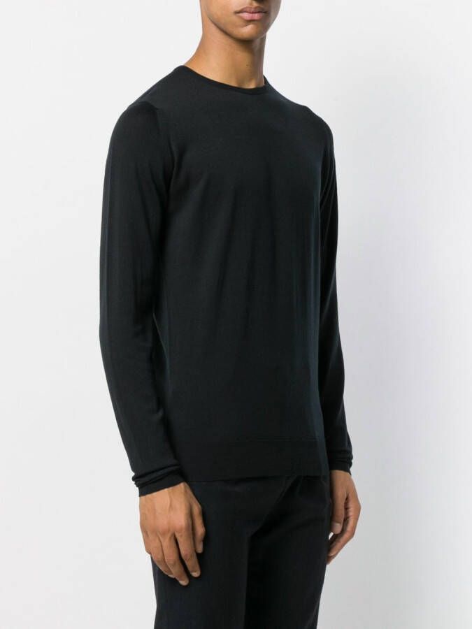 John Smedley Trui met ronde hals Zwart