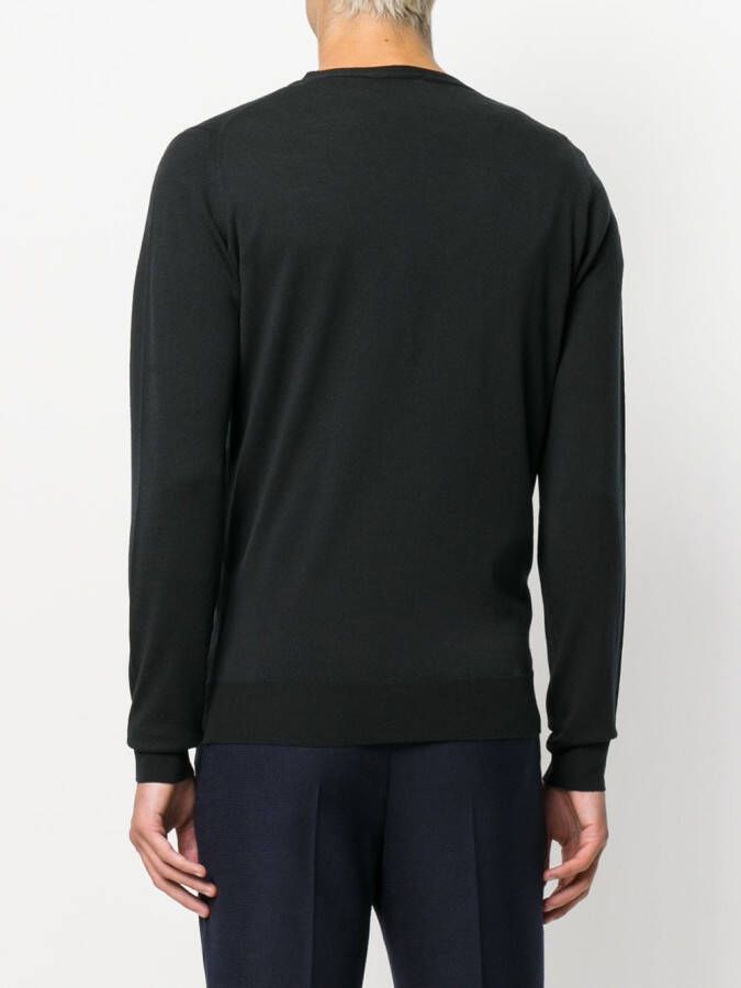 John Smedley V-neck cardigan Zwart