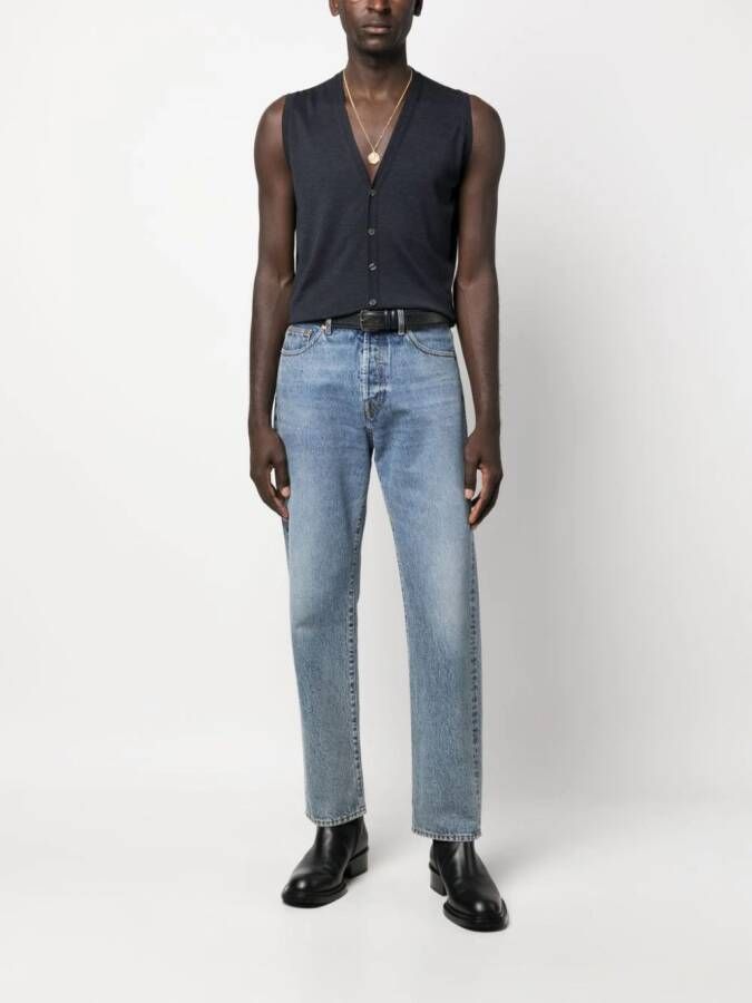 John Smedley Vest met V-hals Grijs