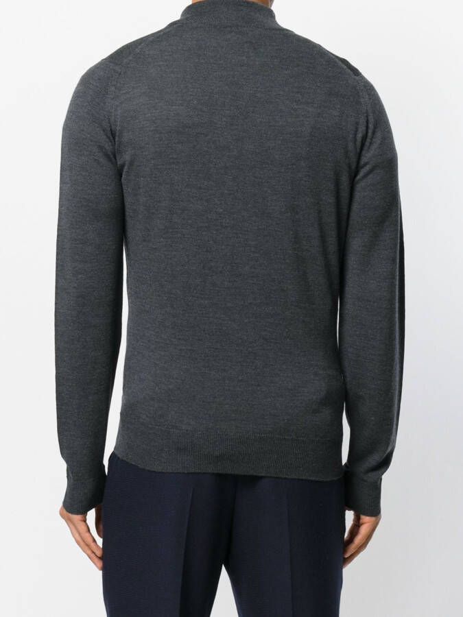 John Smedley zip-neck jumper Grijs
