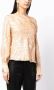 Simkhai Alice Moire blouse met abstracte print Oranje - Thumbnail 3
