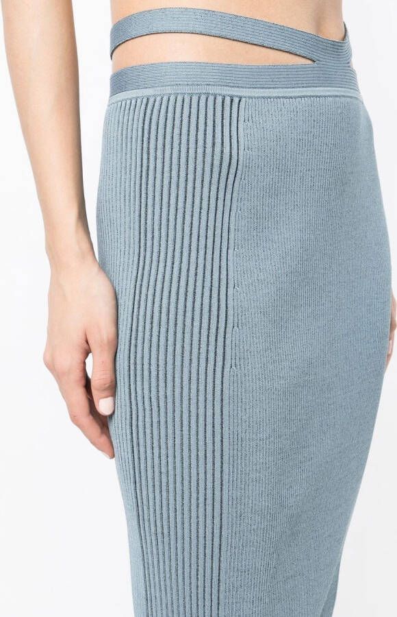 Simkhai Midi-rok met geribbeld detail Blauw