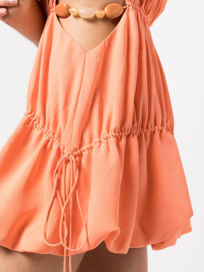 Simkhai Mini-jurk met kralen Oranje