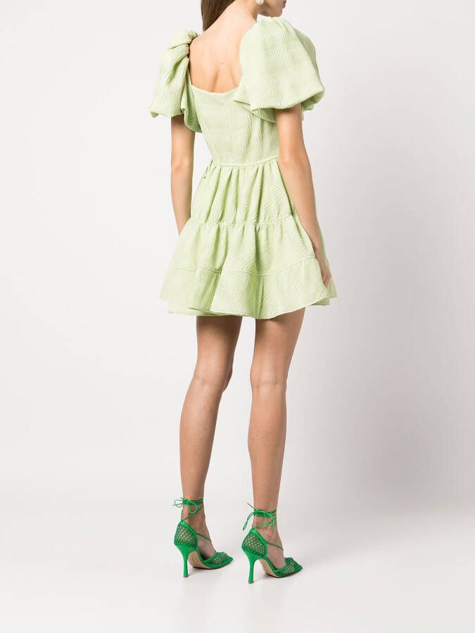 Simkhai Mini-jurk met pofmouwen Groen