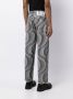 JORDANLUCA Plooibroek met geometrisch patroon Blauw - Thumbnail 4
