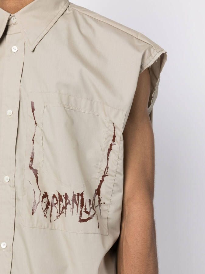 JORDANLUCA T-shirt met doodskopprint Beige