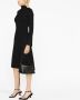 JOSEPH Midi-jurk met lange mouwen Zwart - Thumbnail 4