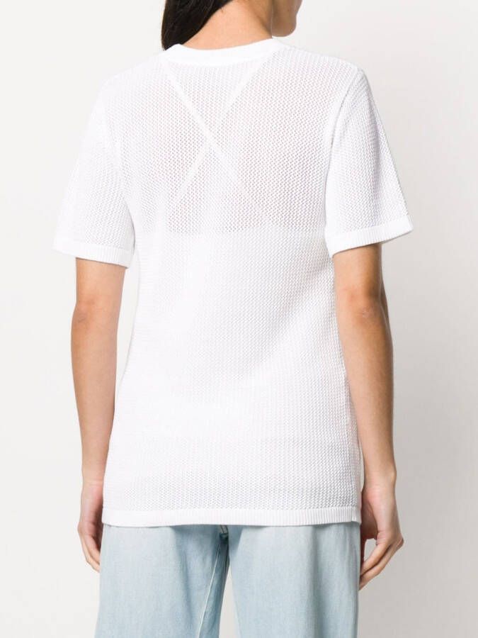 JOSEPH T-shirt met mesh Wit