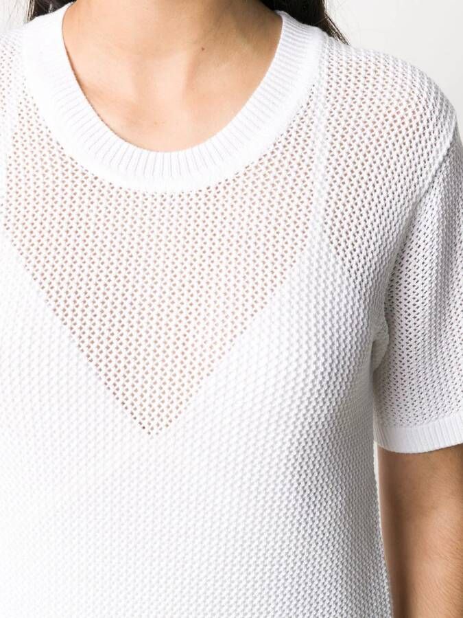 JOSEPH T-shirt met mesh Wit