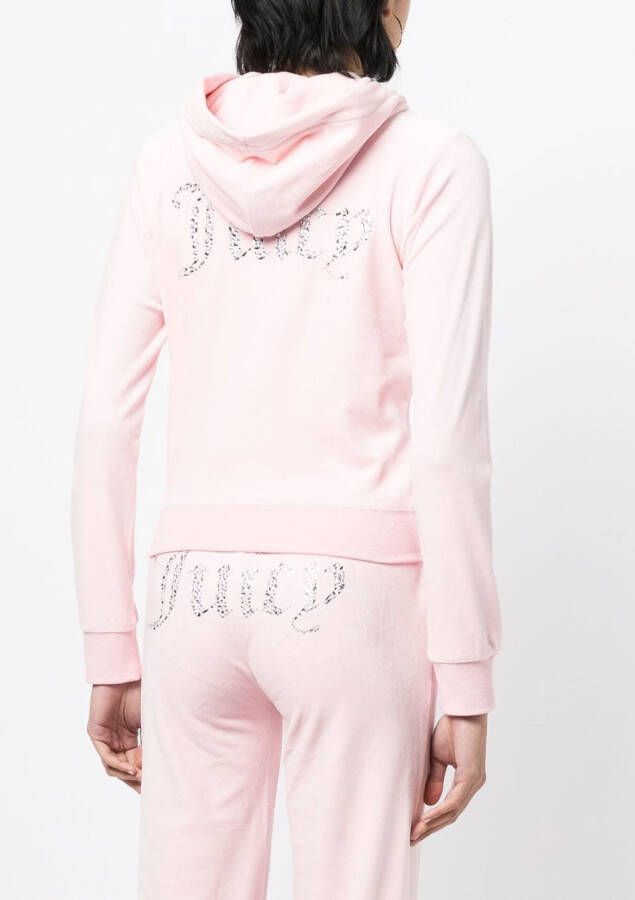 Juicy Couture Hoodie met rits Roze